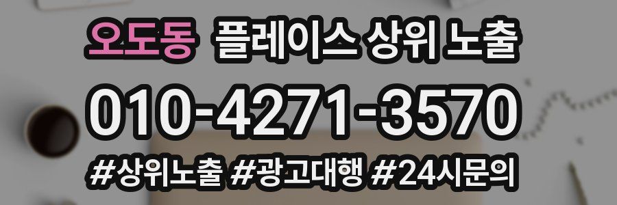 오도동 플레이스 상위 노출