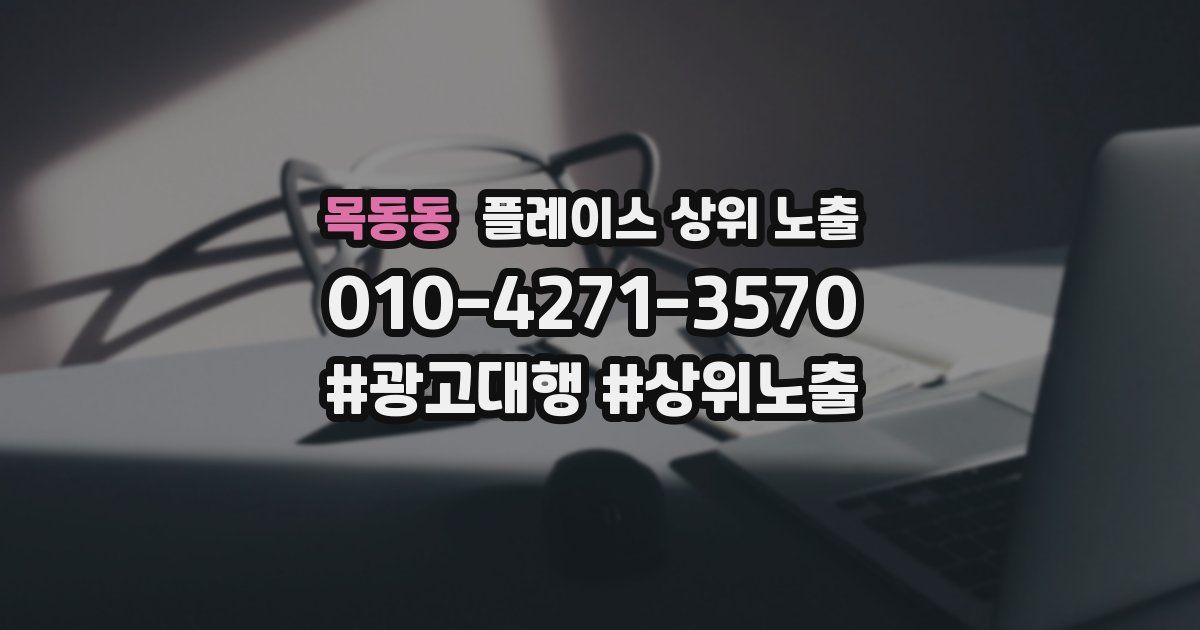 목동동 플레이스 상위 노출