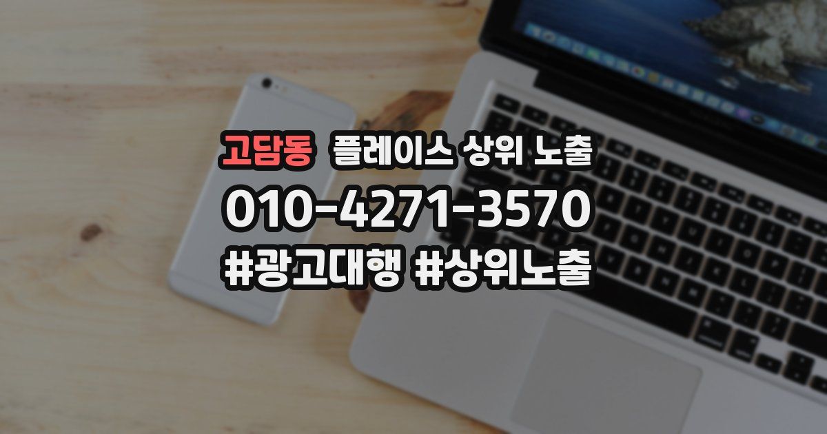 고담동 플레이스 상위 노출
