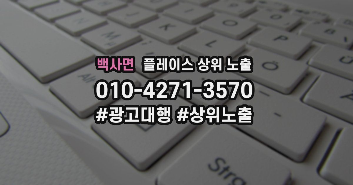 백사면 플레이스 상위 노출