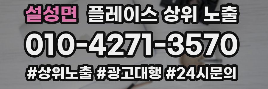 설성면 플레이스 상위 노출