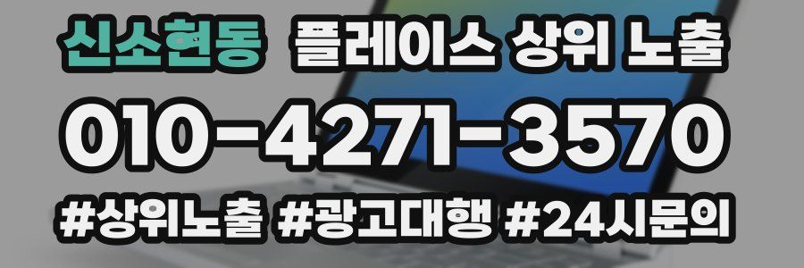 신소현동 플레이스 상위 노출