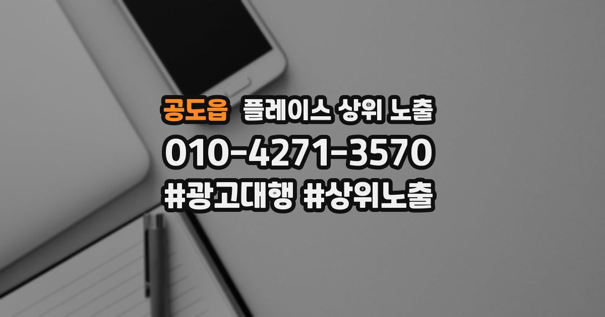공도읍 플레이스 상위 노출