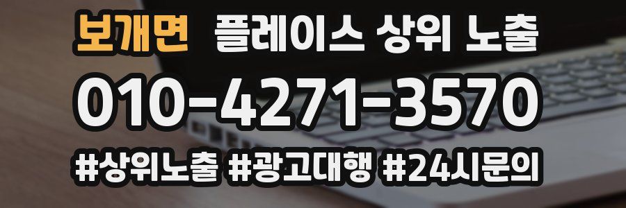보개면 플레이스 상위 노출