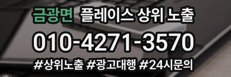 금광면 플레이스 상위 노출