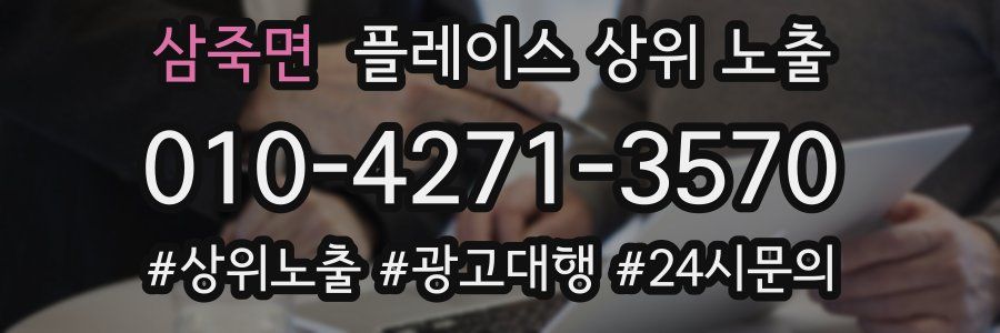 삼죽면 플레이스 상위 노출