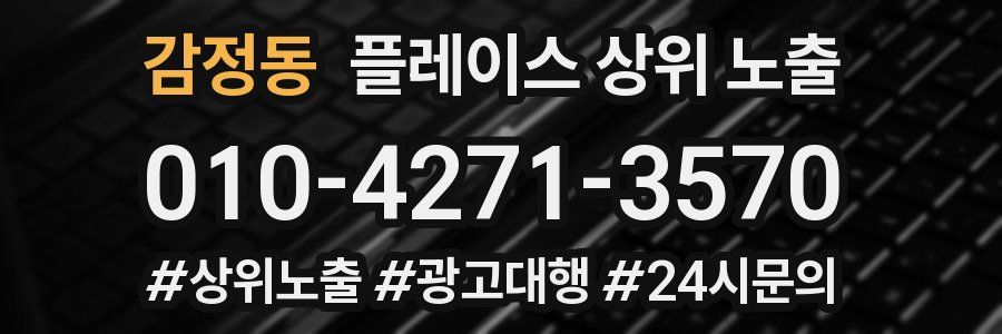 감정동 플레이스 상위 노출