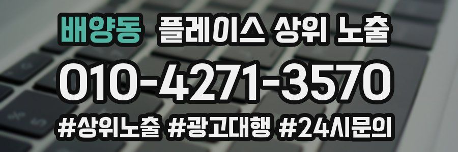 배양동 플레이스 상위 노출