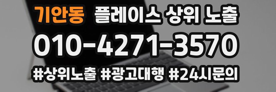 기안동 플레이스 상위 노출