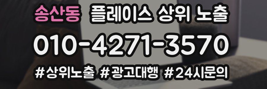 송산동 플레이스 상위 노출