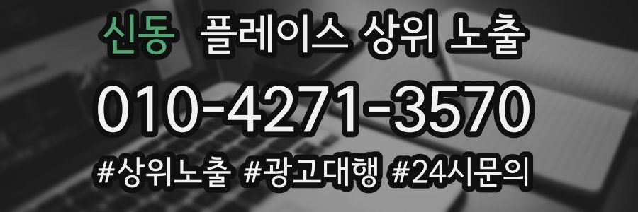 신동 플레이스 상위 노출