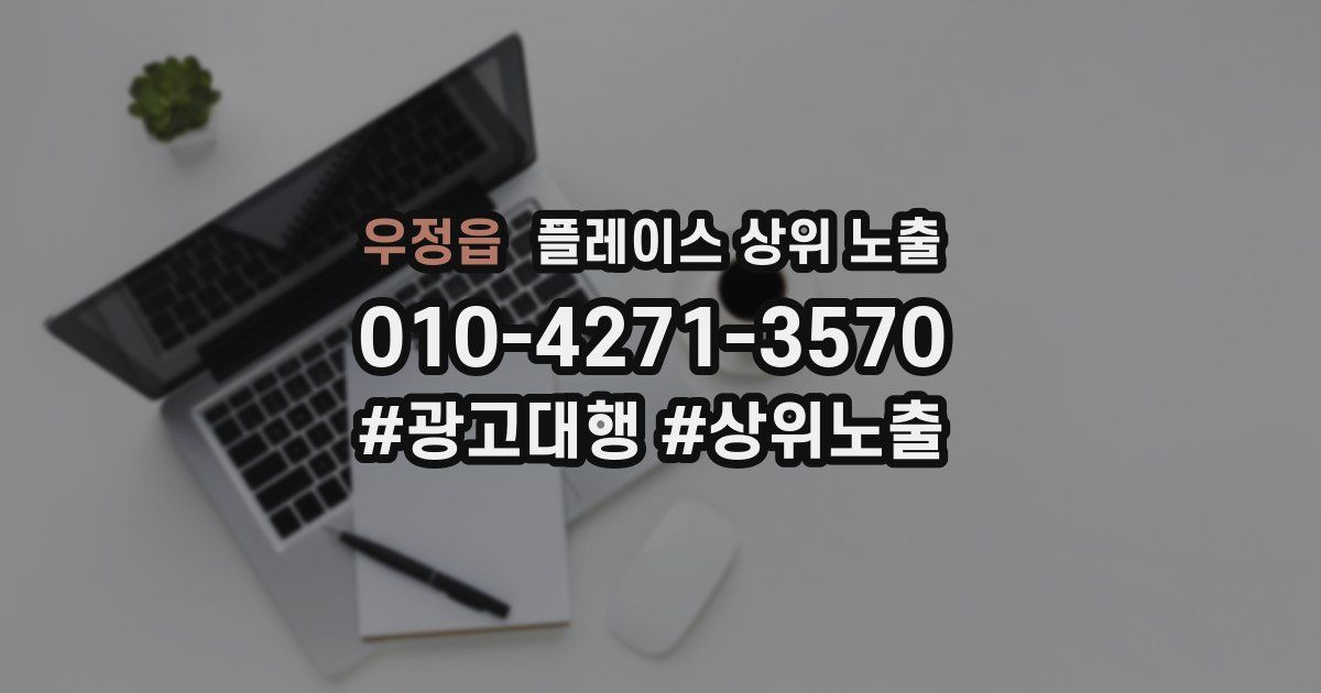 우정읍 플레이스 상위 노출