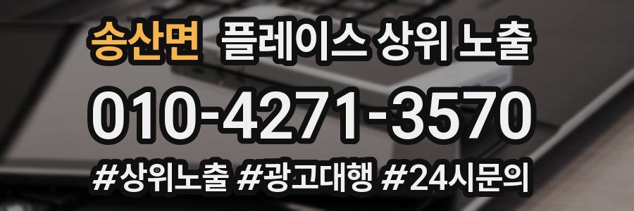 송산면 플레이스 상위 노출