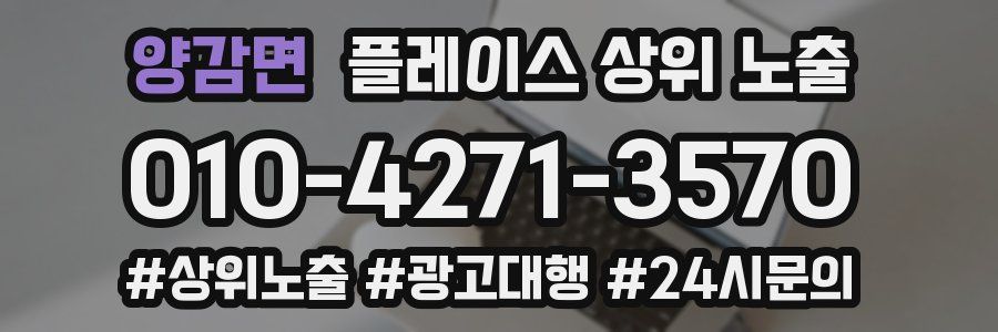 양감면 플레이스 상위 노출
