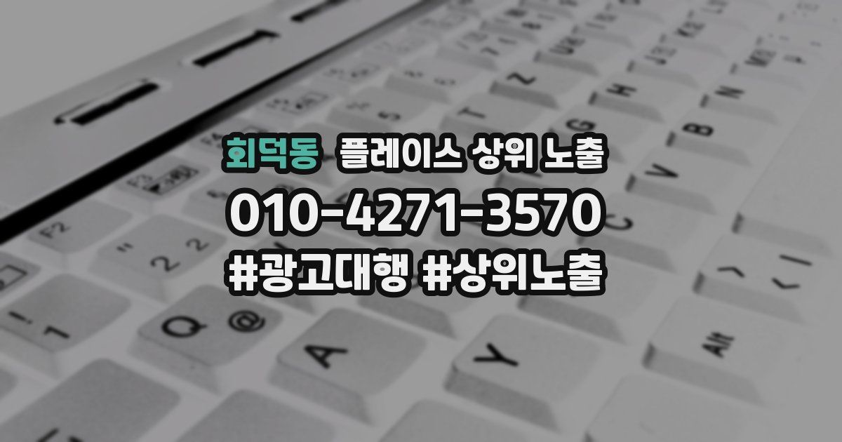 회덕동 플레이스 상위 노출