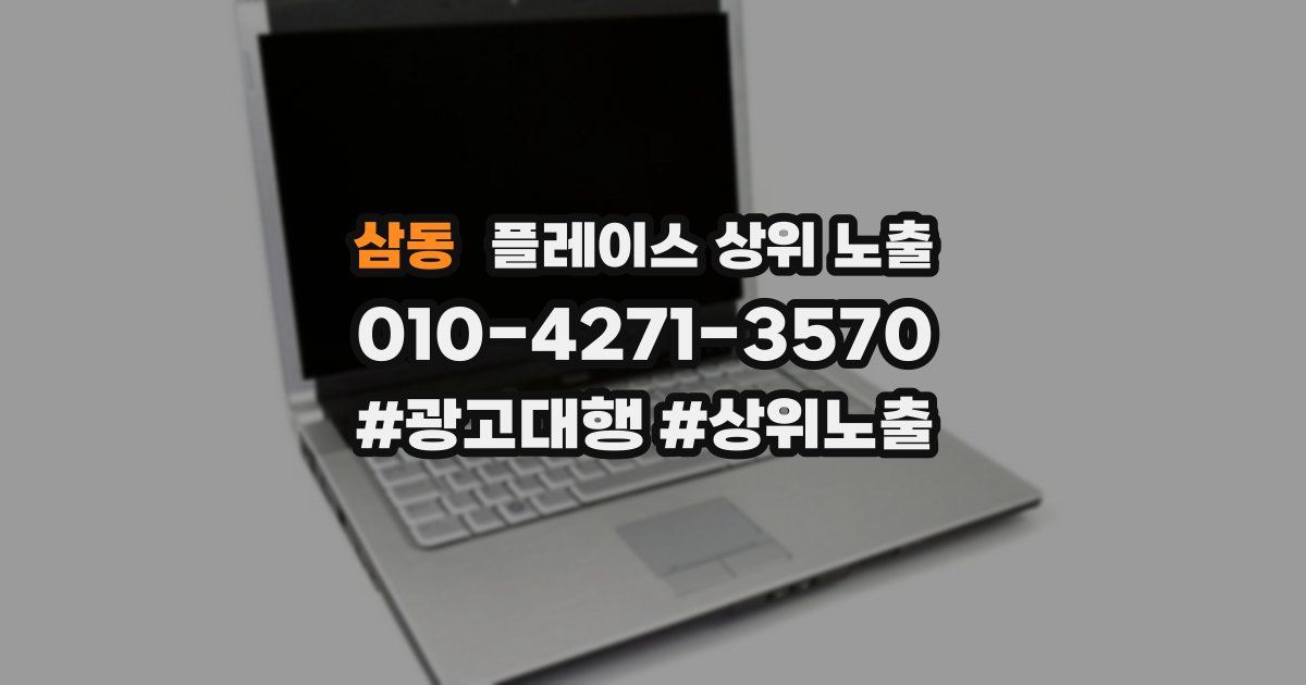 삼동 플레이스 상위 노출