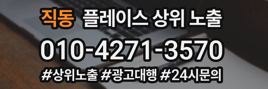 직동 플레이스 상위 노출