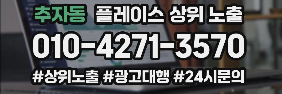 추자동 플레이스 상위 노출