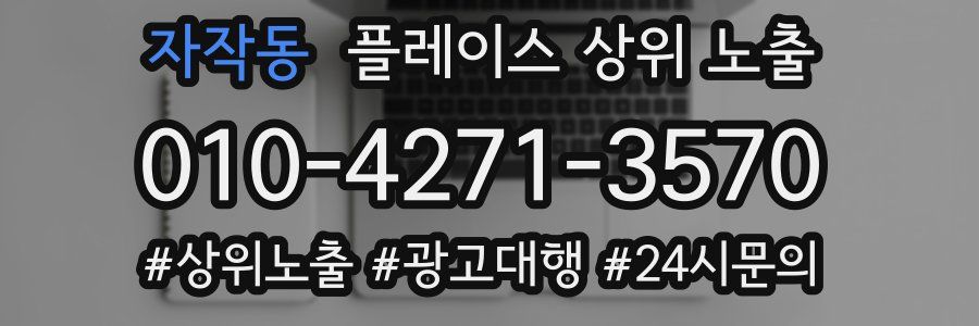 자작동 플레이스 상위 노출