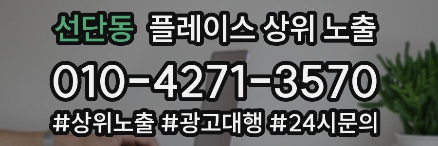 선단동 플레이스 상위 노출