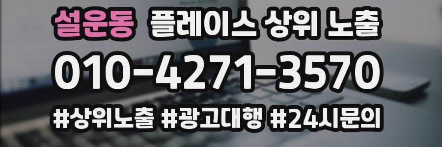 설운동 플레이스 상위 노출