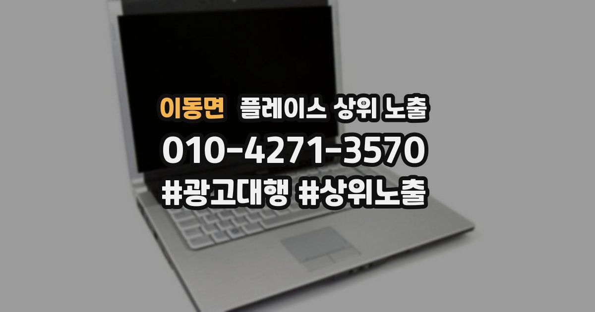이동면 플레이스 상위 노출