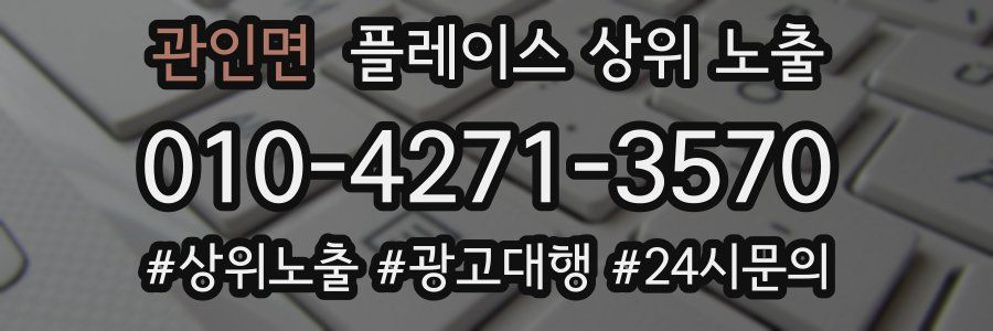 관인면 플레이스 상위 노출