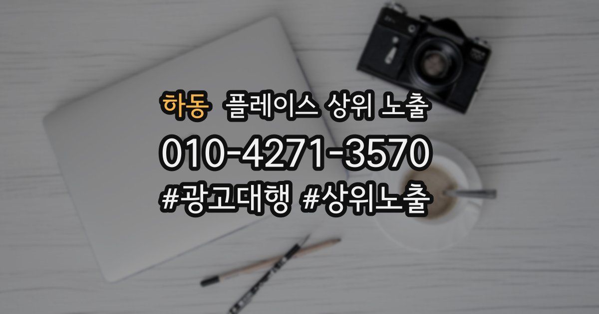 하동 플레이스 상위 노출