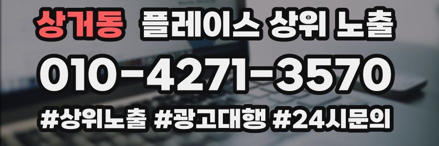 상거동 플레이스 상위 노출