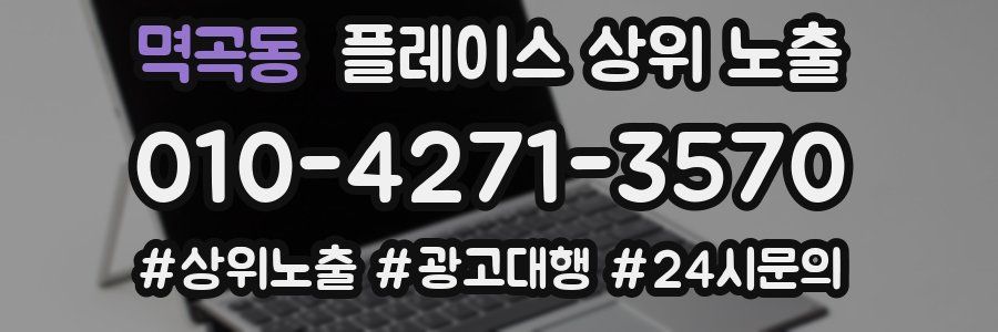 멱곡동 플레이스 상위 노출