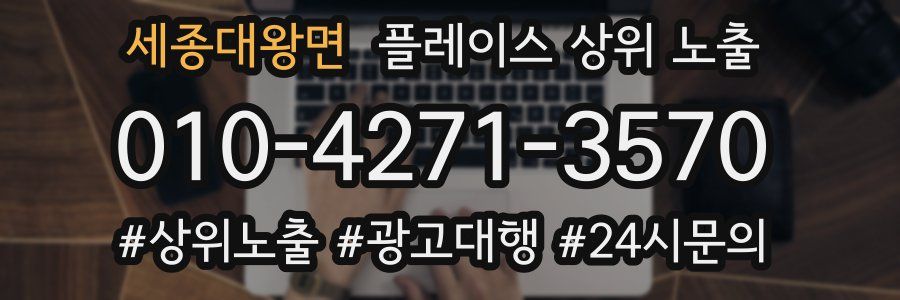 세종대왕면 플레이스 상위 노출