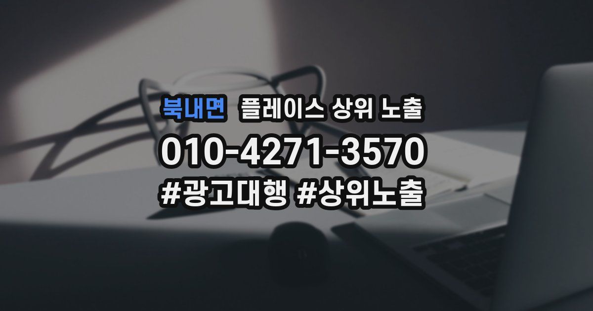 북내면 플레이스 상위 노출