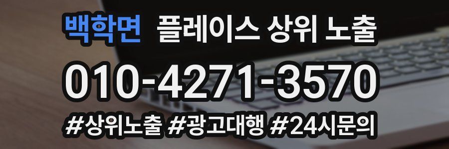 백학면 플레이스 상위 노출