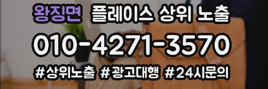 왕징면 플레이스 상위 노출