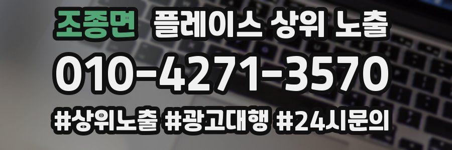 조종면 플레이스 상위 노출