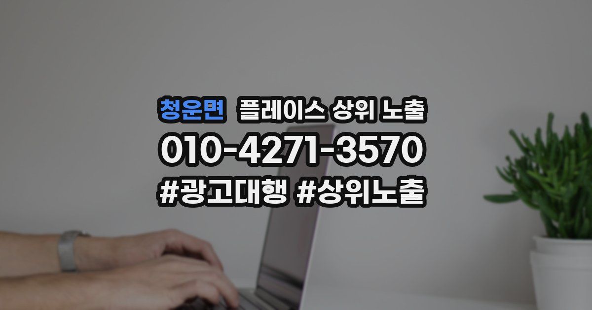 청운면 플레이스 상위 노출