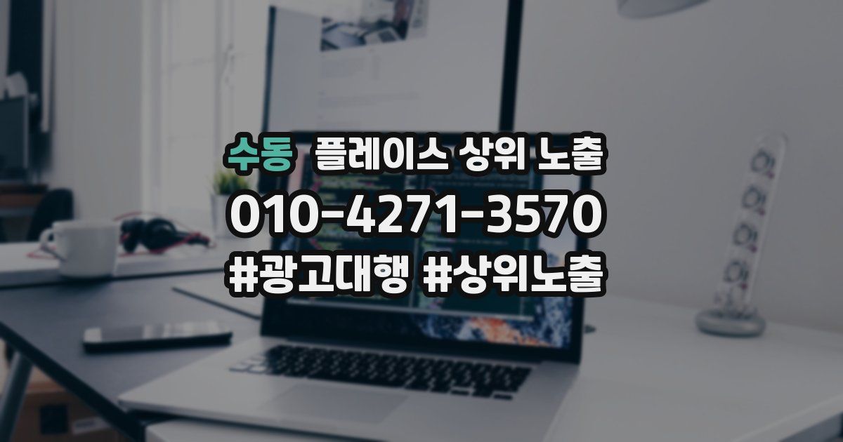 수동 플레이스 상위 노출