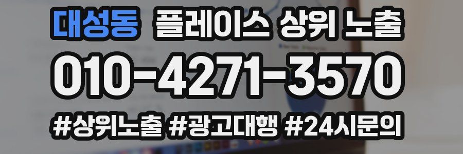 대성동 플레이스 상위 노출