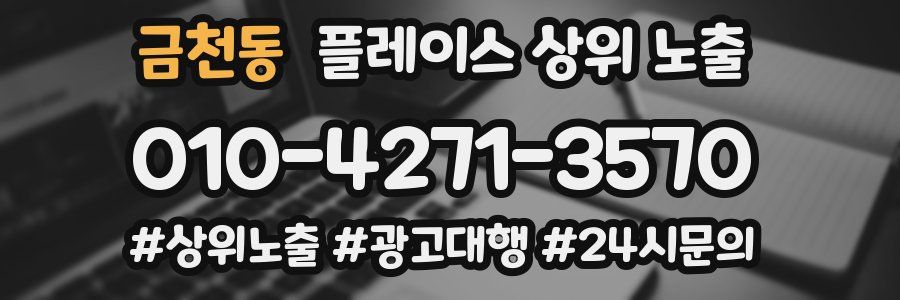 금천동 플레이스 상위 노출