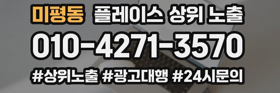 미평동 플레이스 상위 노출