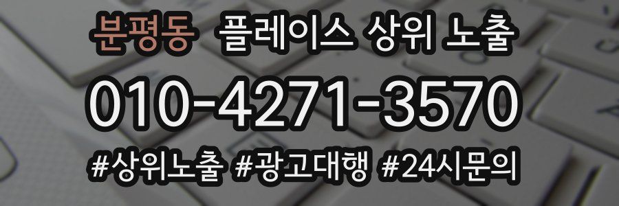 분평동 플레이스 상위 노출