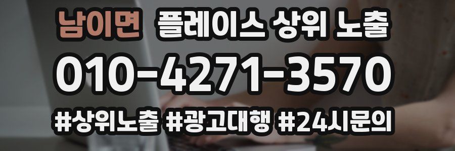 남이면 플레이스 상위 노출