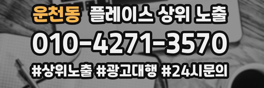 운천동 플레이스 상위 노출