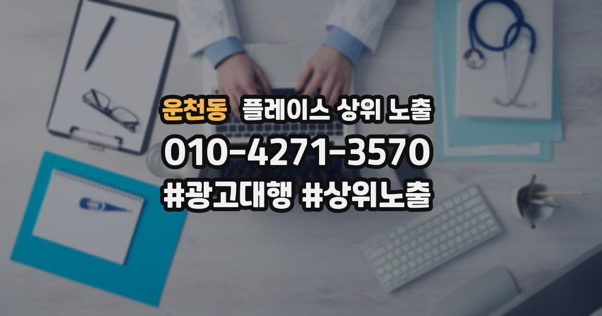 운천동 플레이스 상위 노출