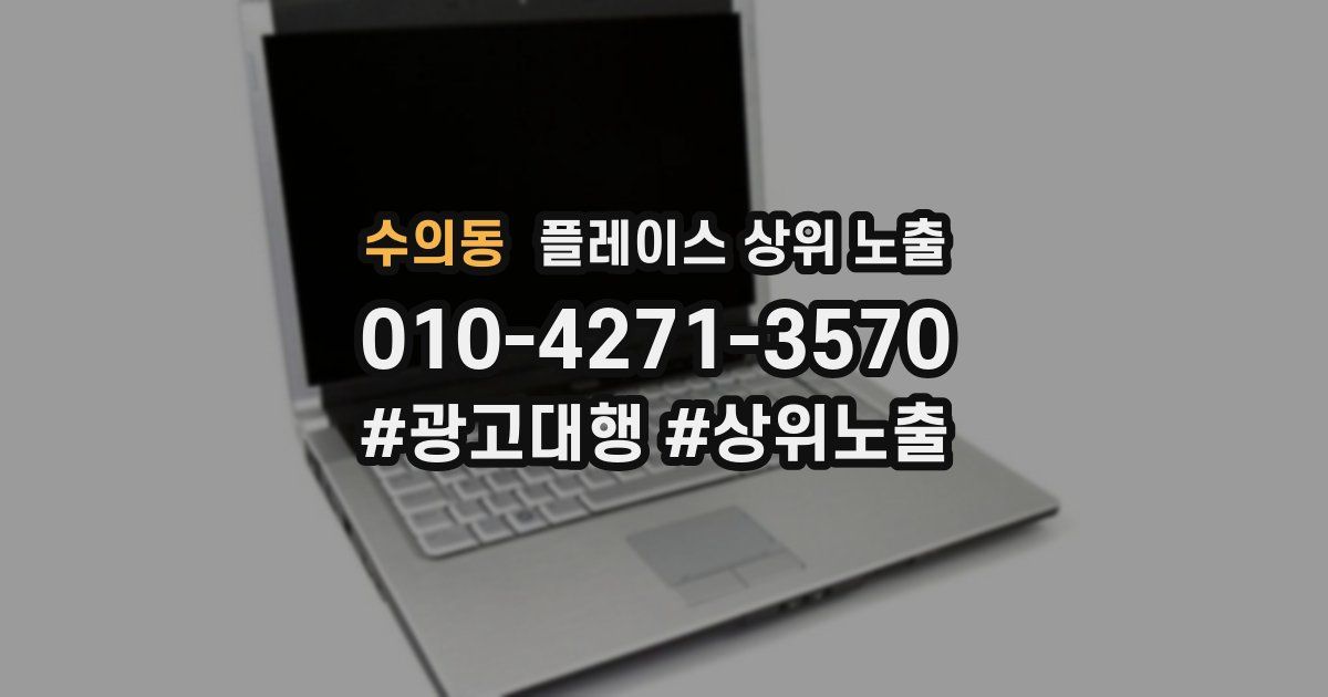 수의동 플레이스 상위 노출