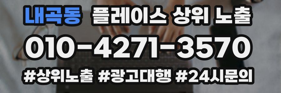 내곡동 플레이스 상위 노출