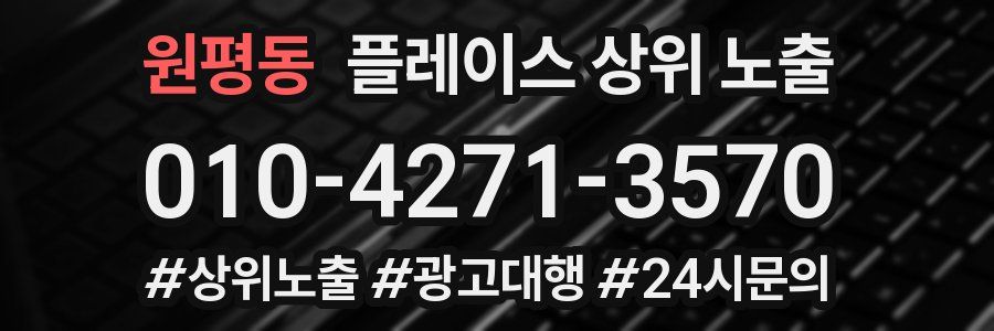원평동 플레이스 상위 노출