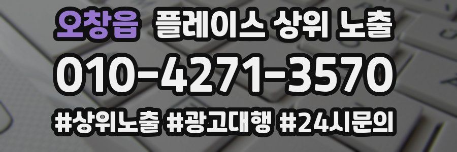 오창읍 플레이스 상위 노출