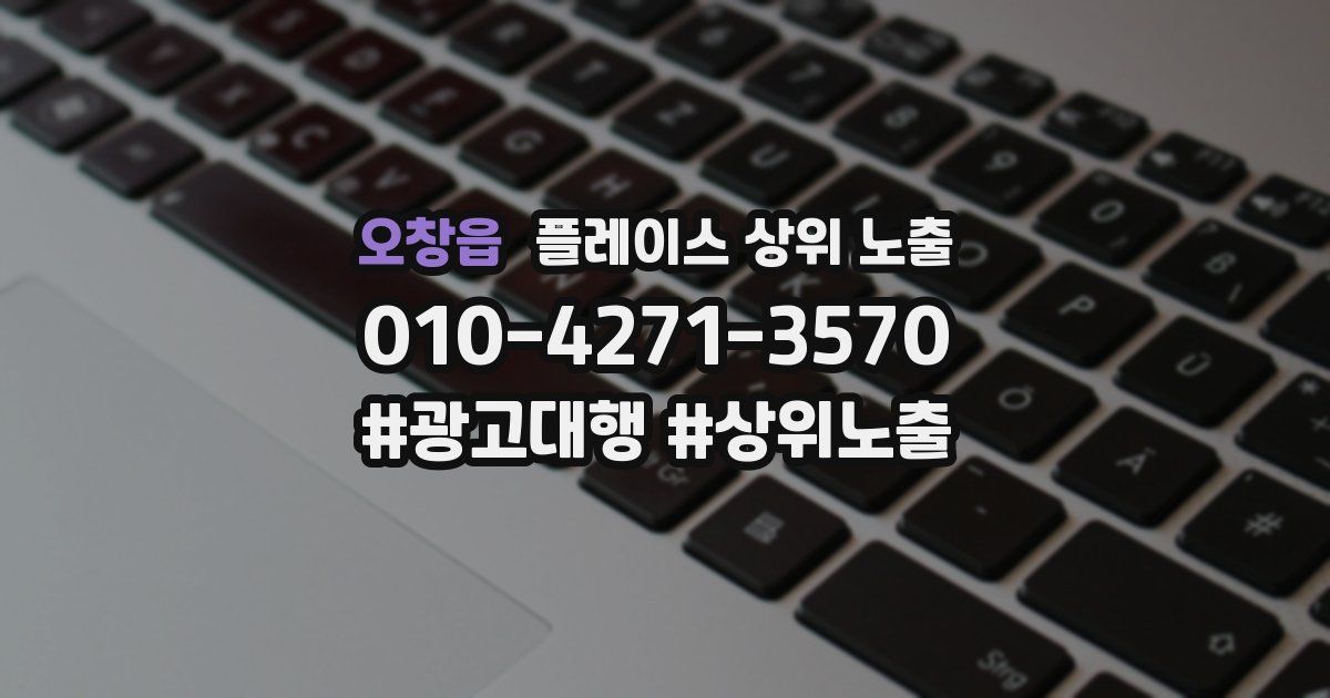 오창읍 플레이스 상위 노출