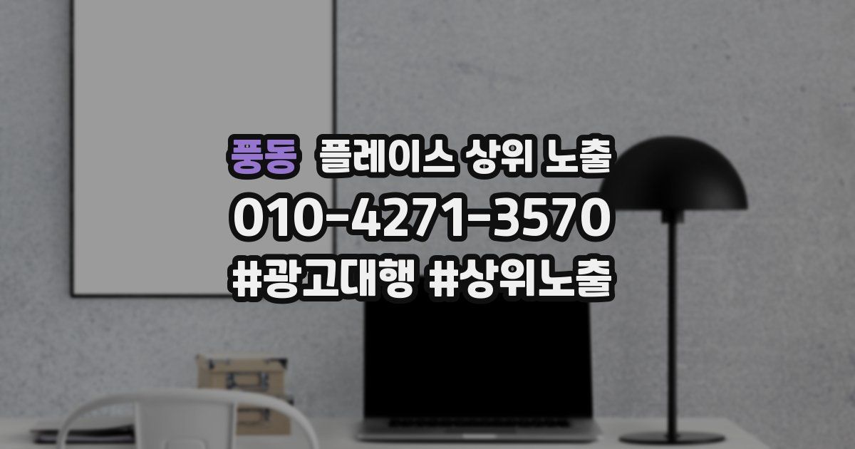 풍동 플레이스 상위 노출
